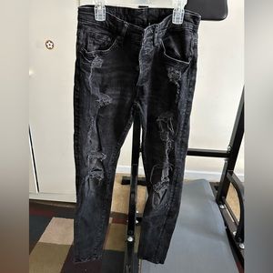Black H&M ripped skinny jeans size 29 MENS 29Wx29L